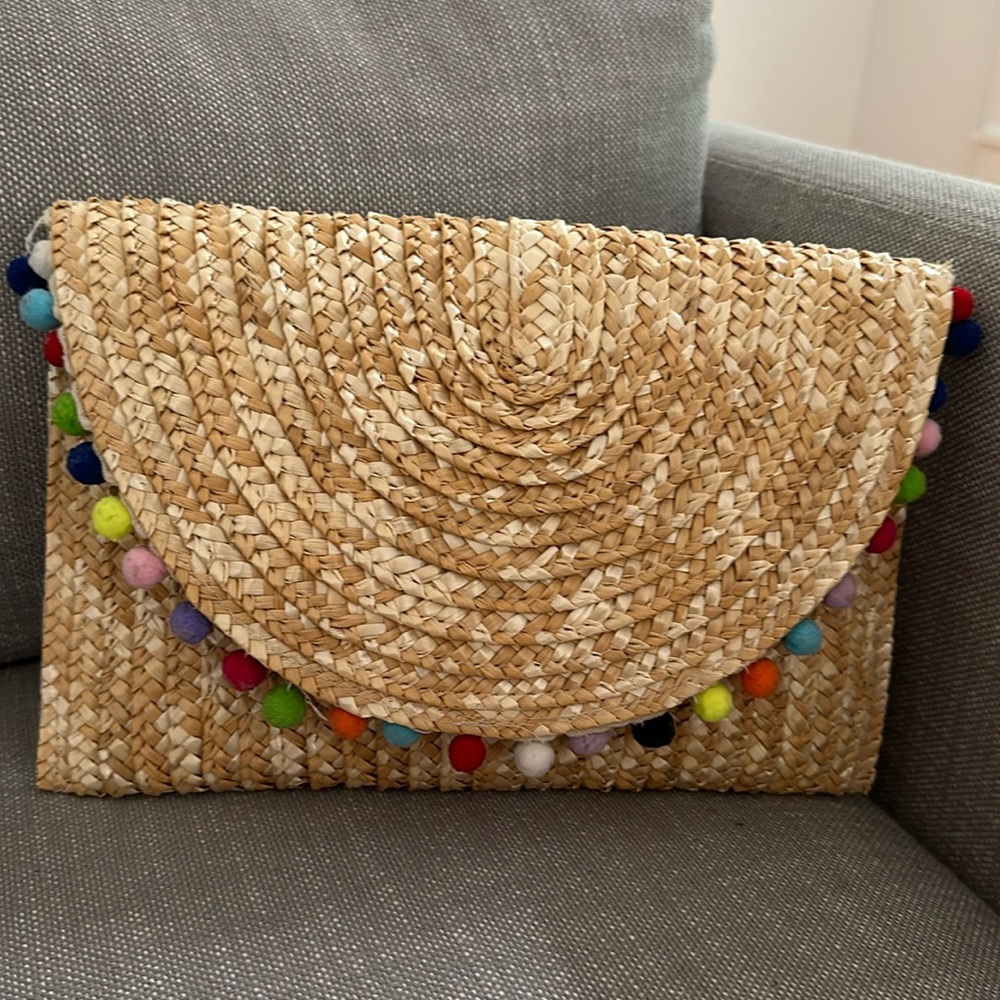 Summertime clutch with Pom poms
